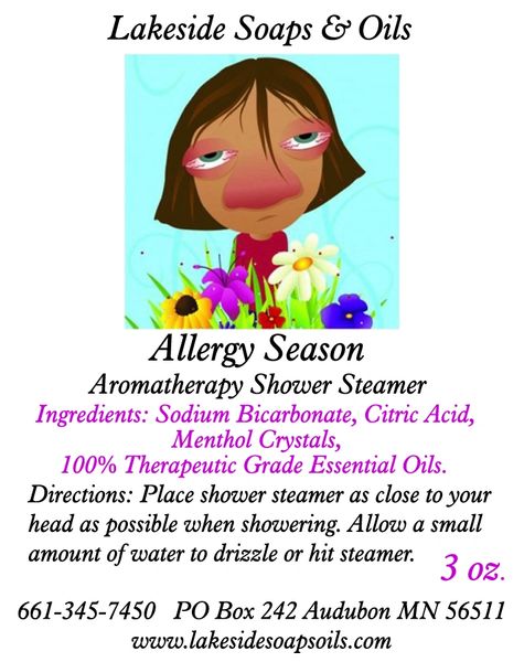 Allergy Season Aromatherapy Shower Steamers