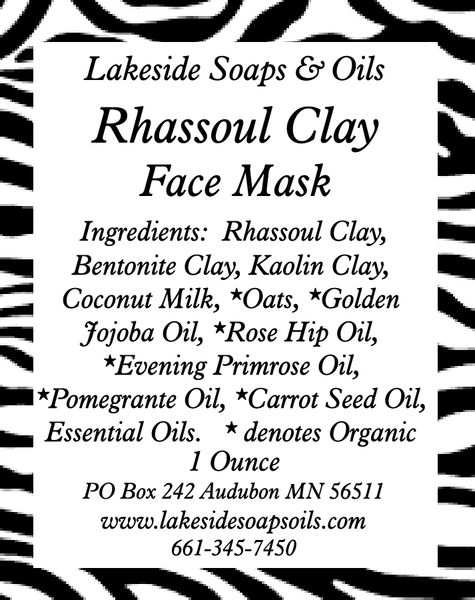 Rhassoul Clay Facial Mask