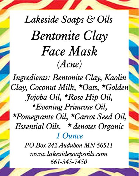 Bentonite Clay (Acne) Facial Mask
