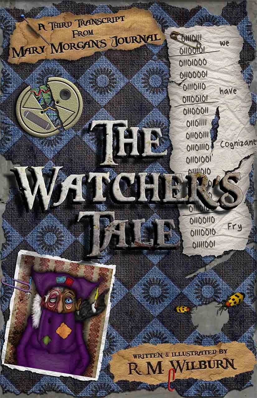 Book cover titled 'The Watcher's Tale' by R.M. Wilburn.