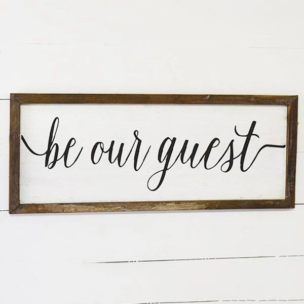 Be Our Guest Sign