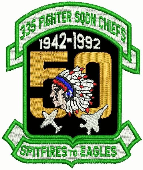 335th Fighter Squadron 50th Anniversary patch.