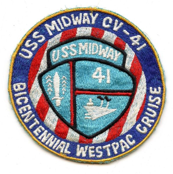 USS Midway CV-41 Bicentennial Westpac Cruise patch