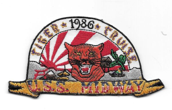 USS Midway CV-41 Tiger Cruise 1986 patch