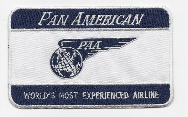 Pan American Airways "World's Most Experienced Airline" Luggage Label patch
