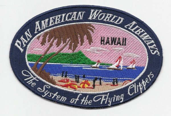 Pan American Airways "Hawaii" Luggage Label patch