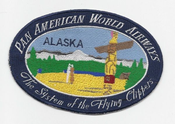 Pan American Airways "Alaska" Luggage Label patch