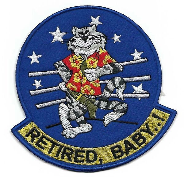 US Navy F-14 Tomcat "Retired, Baby!" patch