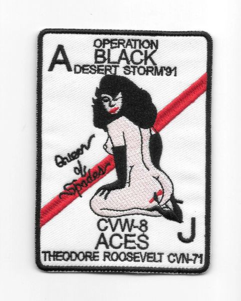 US Navy VF-41 Black Aces "Queen of Spades" patch
