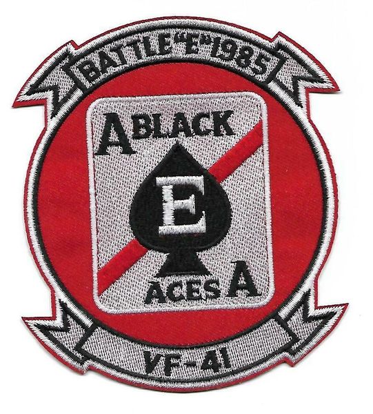 US Navy VF-41 Black Aces Battle "E" 1985 Squadron patch