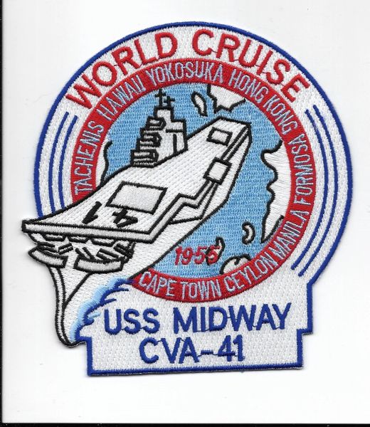 USS Midway CVA-41 World Cruise 1955 patch