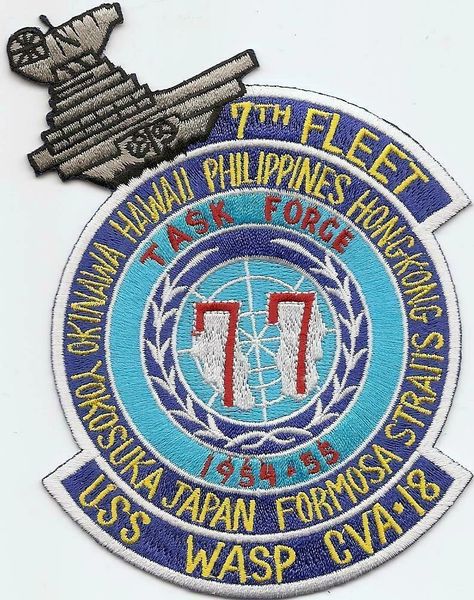 USS Wasp CVA-18 Task Force 77 1954-55 patch