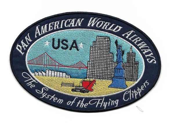 Pan American Airways "USA" Luggage Label patch.