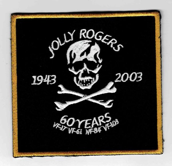 US Navy Jolly Rogers "1943 - 2003" 60 Years Anniversary patch.