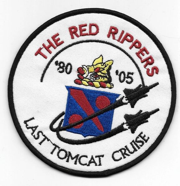 US Navy F-14 Tomcat VF-11 "The Red Rippers - Last Tomcat Cruise" Squadron patch.