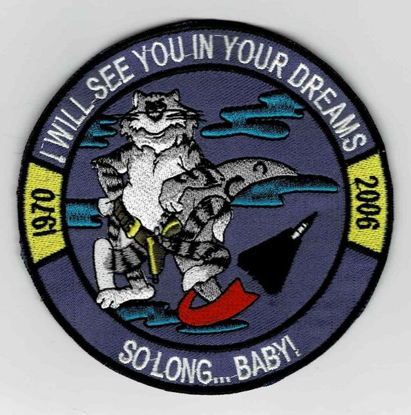 F-14 Tomcat "I Will See You In Your Dreams - So Long...Baby!" patch.