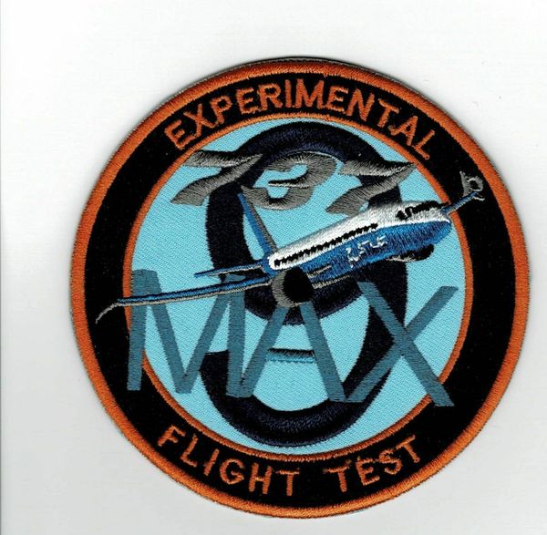 Rare 737-9 Max Flight Test patch.