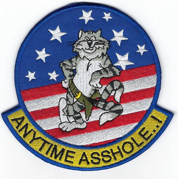 F-14 Tomcat "Anytime A**Hole!" patch.