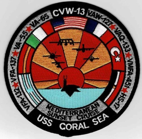 USS Coral Sea CVA-43 Mediterranean Sunset patch.