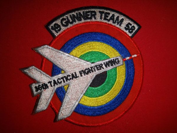 USAF 36th Tactical Fighter Wing GUNNER TEAM 1958 patch.