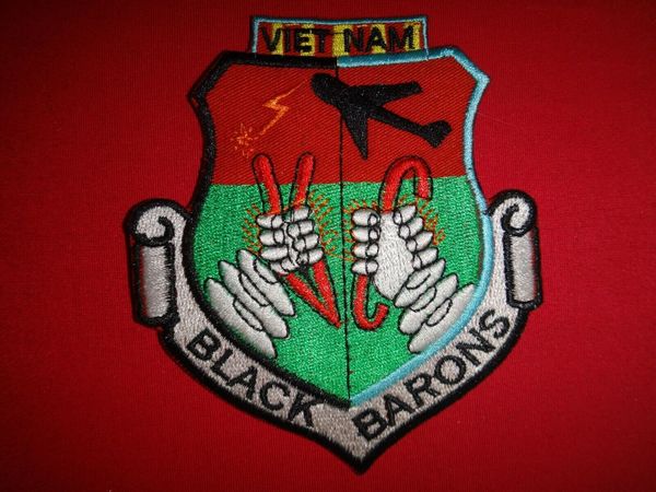 Vietnam War Patch US Air Force 4133rd Bomb Wing (Provisional) BLACK BARONS.
