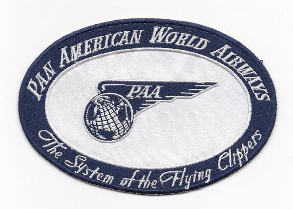 Pan American Airways "Flying Globe" Luggage Label patch