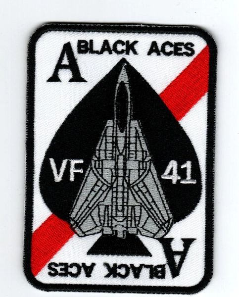 US Navy F-14 Tomcat VF-41 Black Aces card patch.