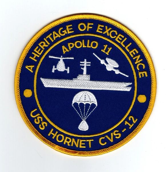 USS Hornet CVS-12 "A Heritage of Excellence - Apollo 11" patch.