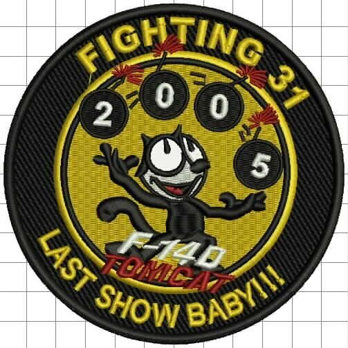 VF-31 Tomcatters "Last Show, Baby!" patch.