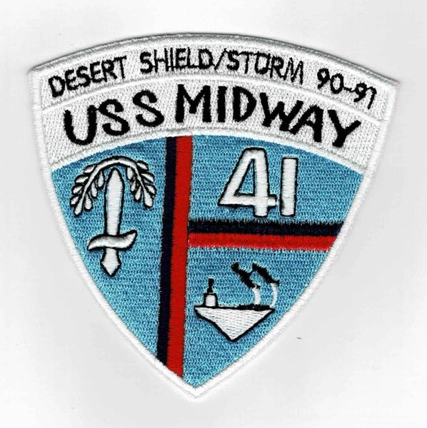 USS Midway CV-41 Desert Shield/Desert Storm 90 - 91 patch.