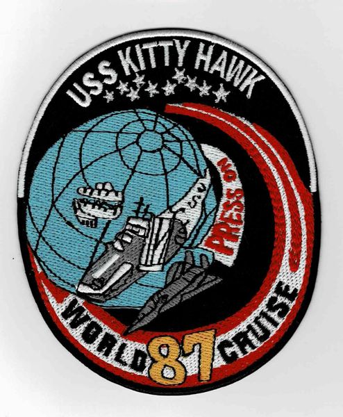 USS Kitty Hawk CVA-63 "World Cruise 87" patch.