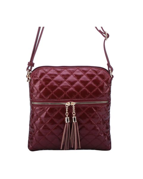 Leather tassel outlet crossbody bag