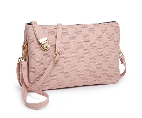 Women Fashion Pink Crossbody Bag Vegan Leather Handbags -SINBONO