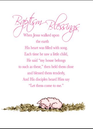 N904 BAPTISM BLESSINGS - GIRL | Life Greetings: Catholic, Christian All