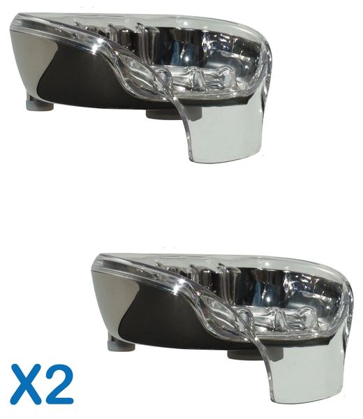 Bundle Deal: 2 Chrome Soapseats - pick your top tray colors