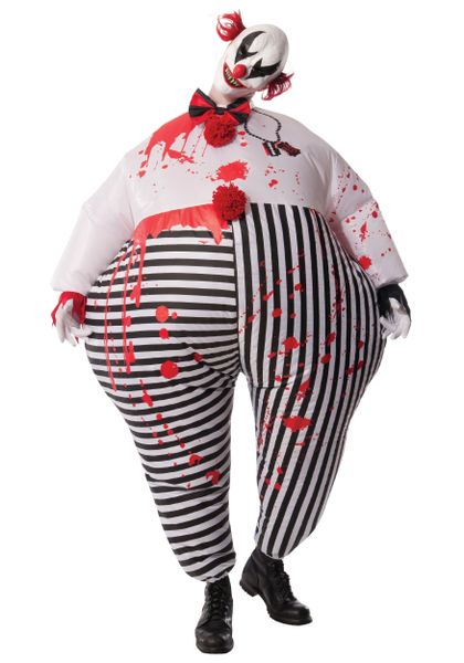 Scary Clown inflatable jumpsuit Halloween fancy dress
