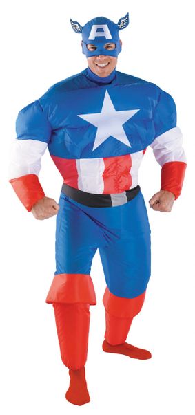 Captain America inflatable jumpsuit fancy dress