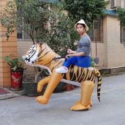Ride on Tiger Inflatable costume great for a fun run or fancy dress