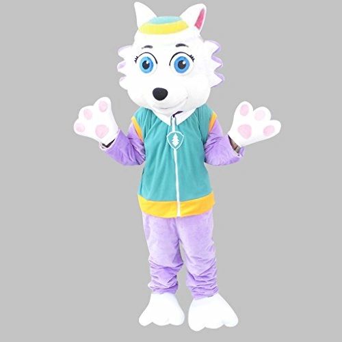 Snow dog kids party mascot Adult size costume