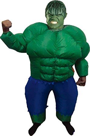The Hulk inflatable jumpsuit fancy dress costume