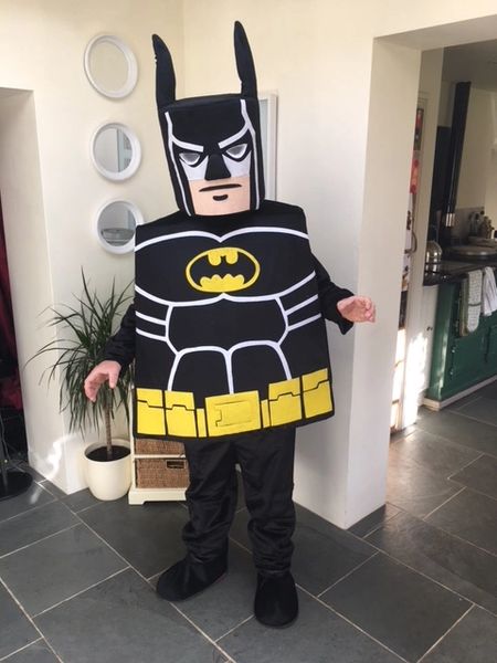 Batman Lego batman lookalike mascot for hire adult size great for birthday party's events