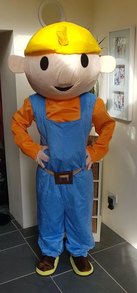 Bob The Builder Lookalike costume mascot to HIRE