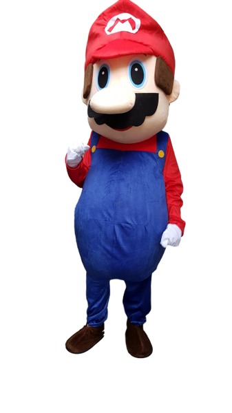 Super Mario Mascot Costume, Adult size quality costume HIRE