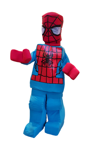 Spiderman Lego character lookalike Pro mascot fancy dress outfit 48hr/weekend Hire