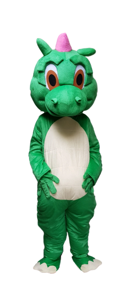 Dragon Friendly green dragon mascot adult size 4 HIRE