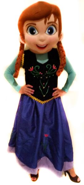 princess Anna From Frozen mascot fancy dress PRO outfit weekend HIRE