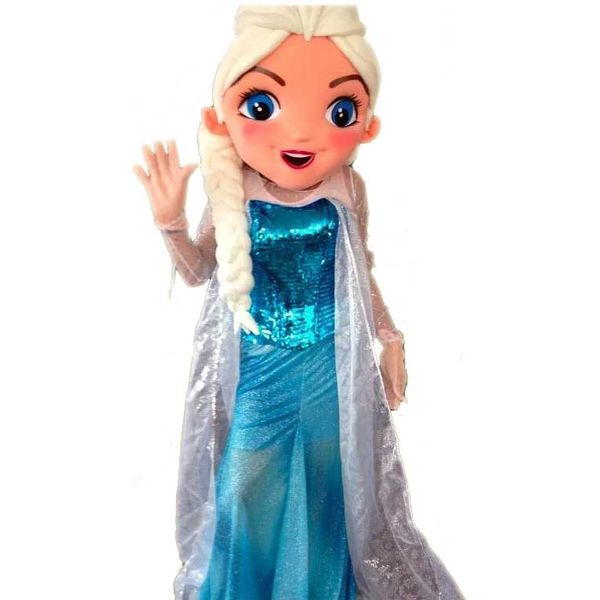 Princess Elsa mascot costume, fancy dress pro quality weekend HIRE