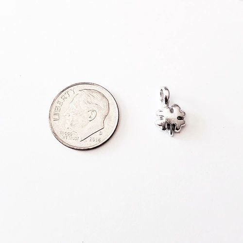 Sterling Silver Four Leaf Clover Charm Necklace  flyingtutu,jewelry,handmade  jewelry,sterling silver