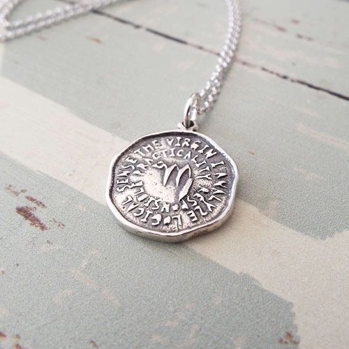 VIRGO Zodiac Small Sterling Silver Necklace | flyingtutu,jewelry