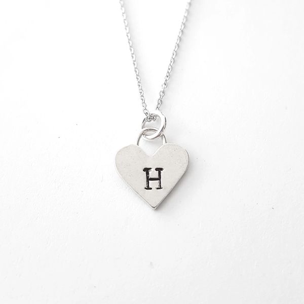 Letter heart necklace